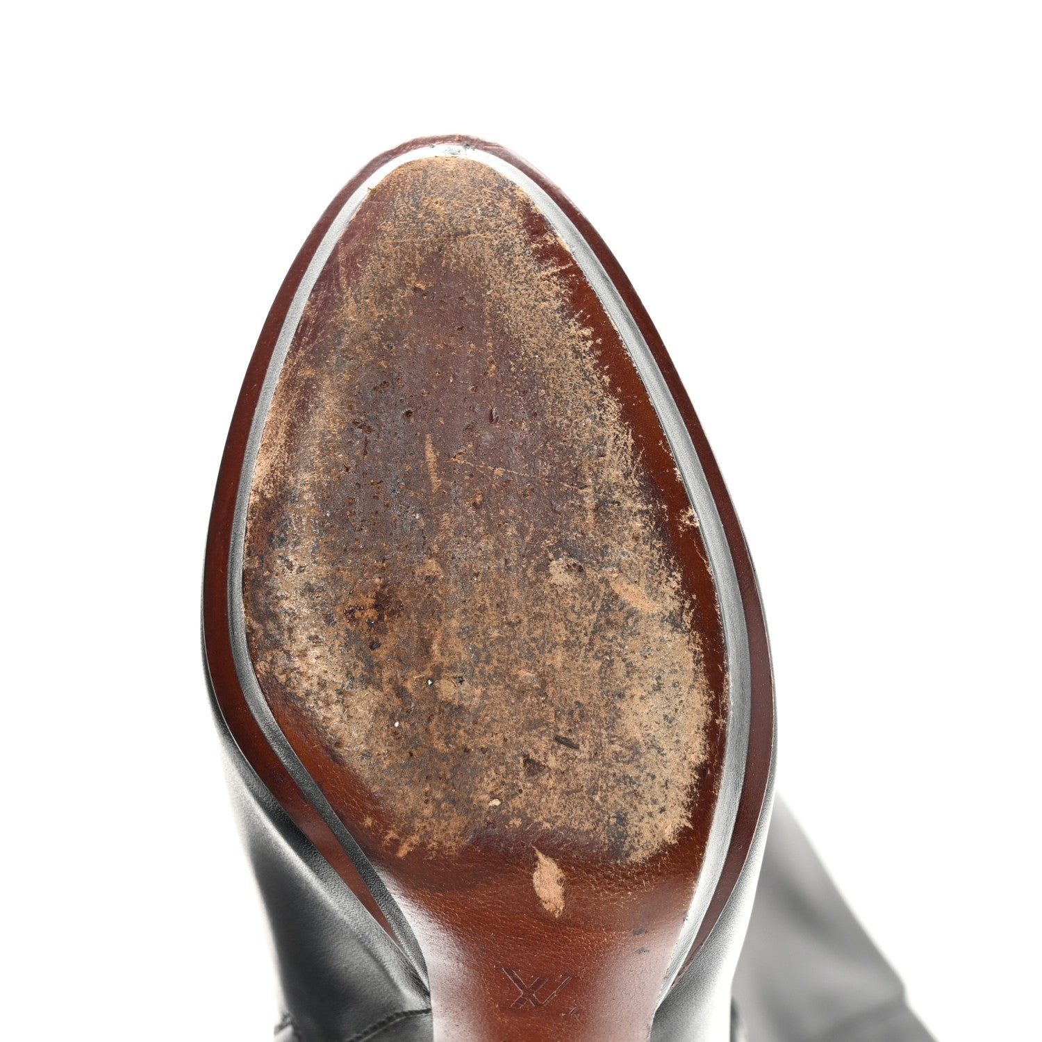 Louis Vuitton Calfskin Belted High Boots 36.5 Black 12 of 18