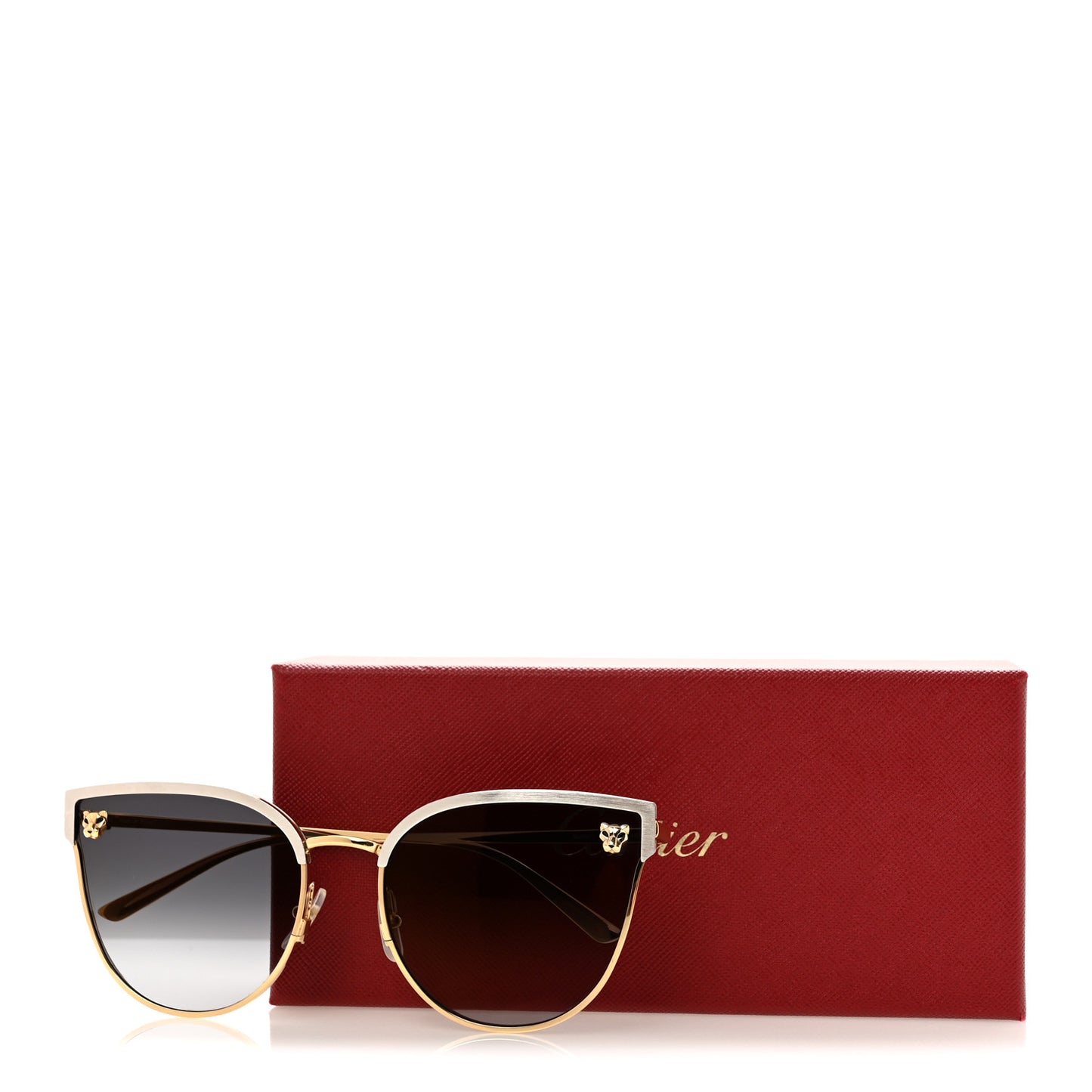 Panthere De Cartier Cat Eye Sunglasses CT0198S Gold
