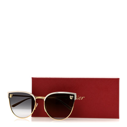 Cartier Panthere De Cartier Cat Eye Sunglasses CT0198S Gold 8 of 8