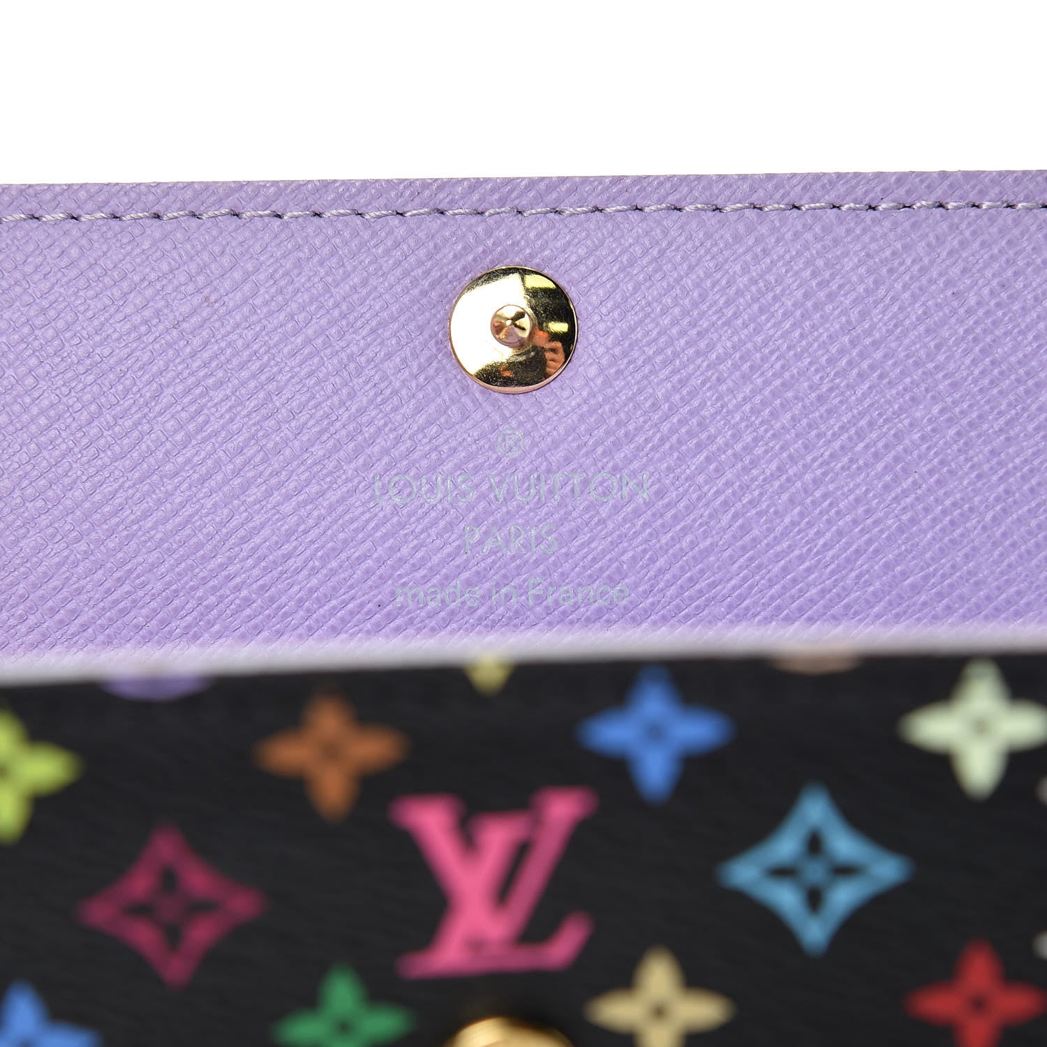 Louis Vuitton Monogram Multicolor Multicles 4 Key Holder Black Violet 6 of 12