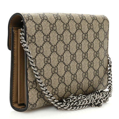 Gucci GG Supreme Monogram Mini Dionysus Chain Wallet Beige Taupe 3 of 9