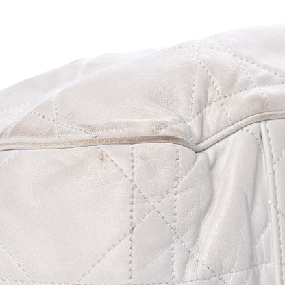 Christian Dior Lambskin Cannage Drawstring Bag White 18 of 24