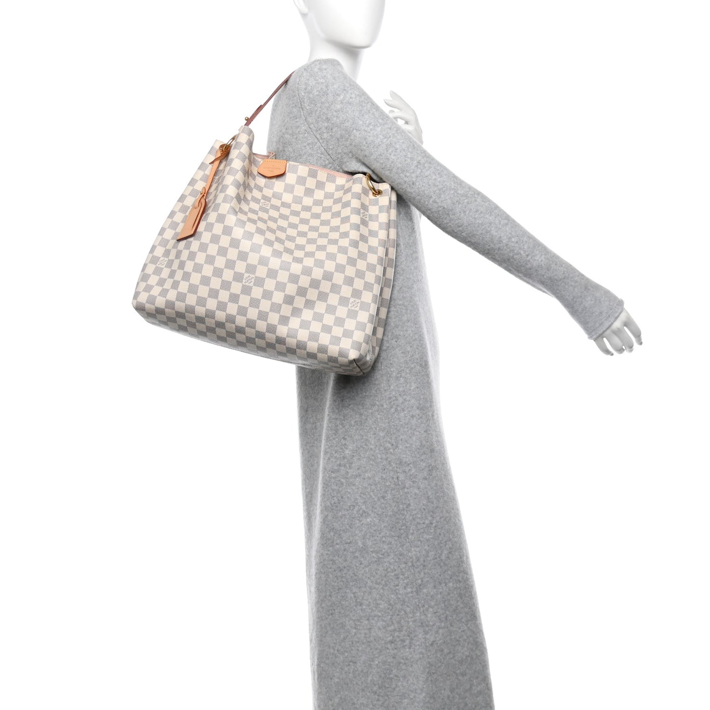 Damier Azur Graceful MM Rose Ballerine