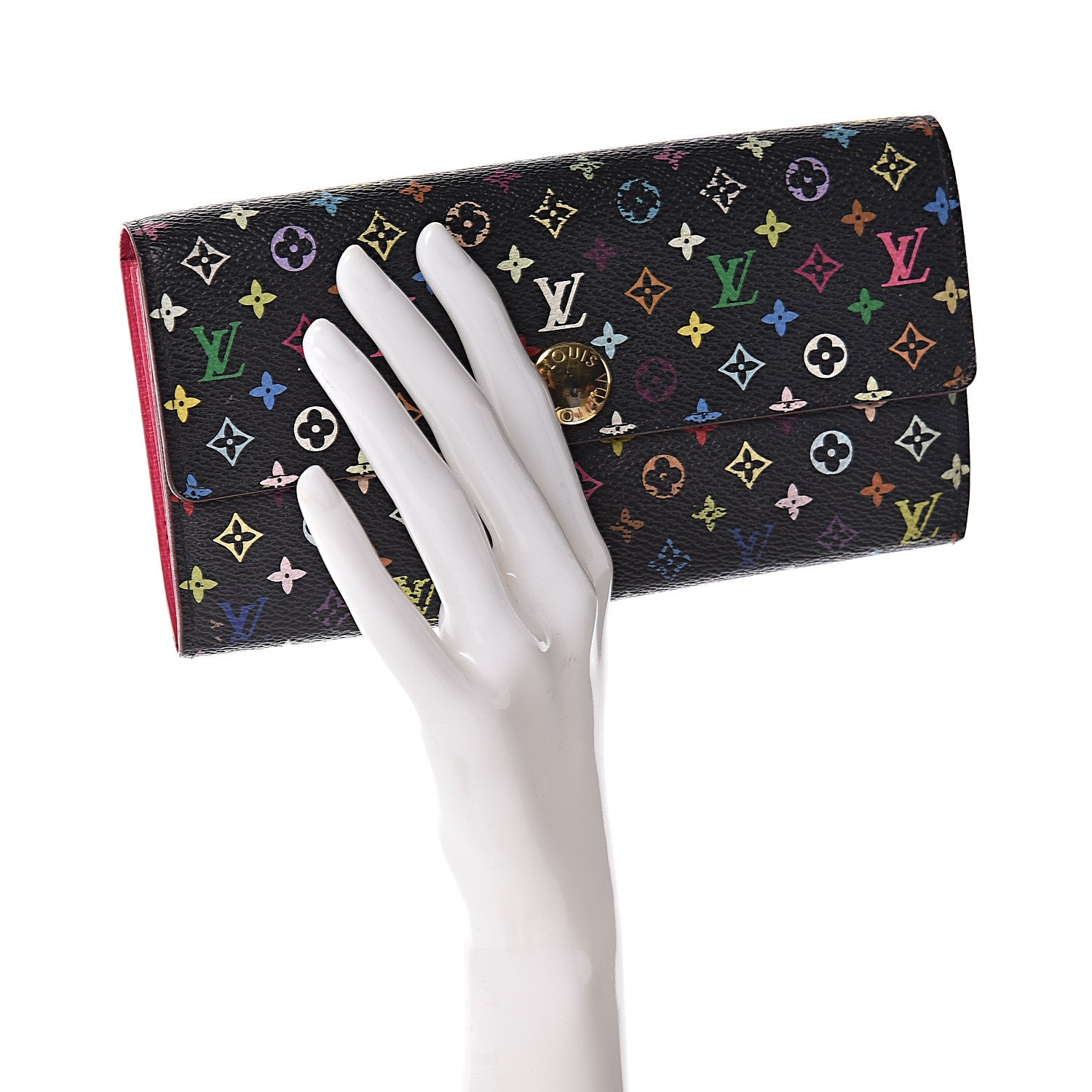 Louis Vuitton Monogram Multicolor Sarah Wallet Black Grenade 2 of 11