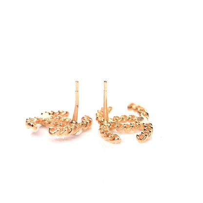 Chanel Chain Pearl CC Earrings Gold 5 of 6