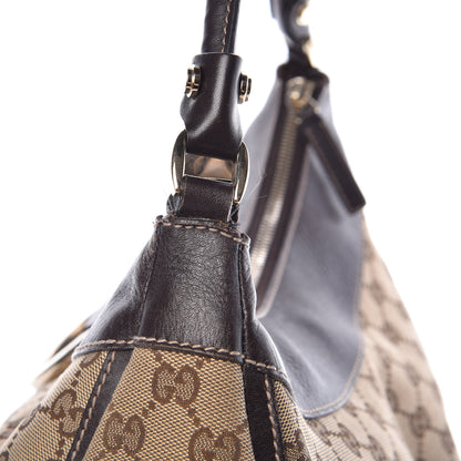 Gucci Monogram Large D Gold Hobo Dark Brown 18 of 23