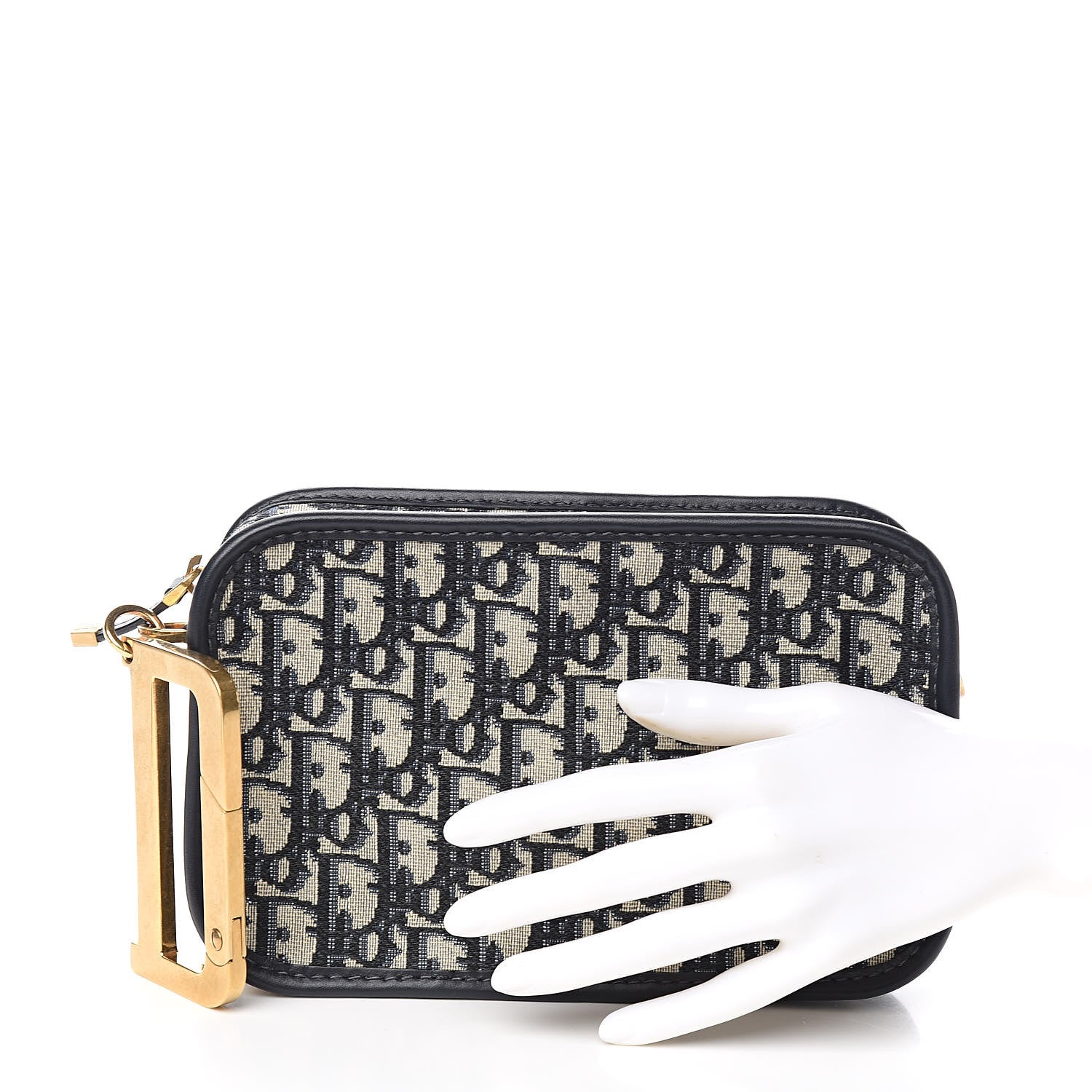 Christian Dior Oblique Diorquake Clutch Blue 2 of 9