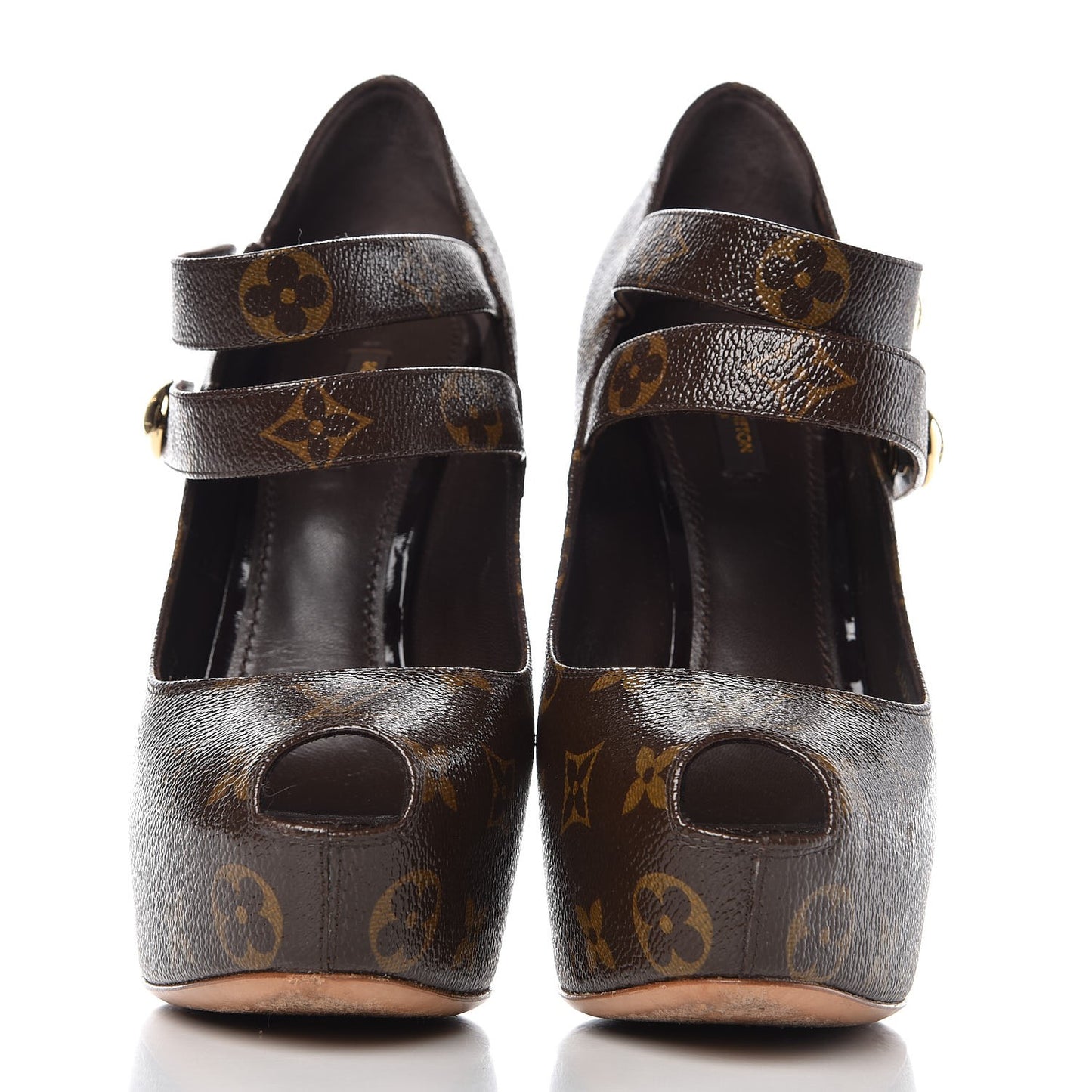 Patent Monogram Ritual Fetish Platform Pumps 40