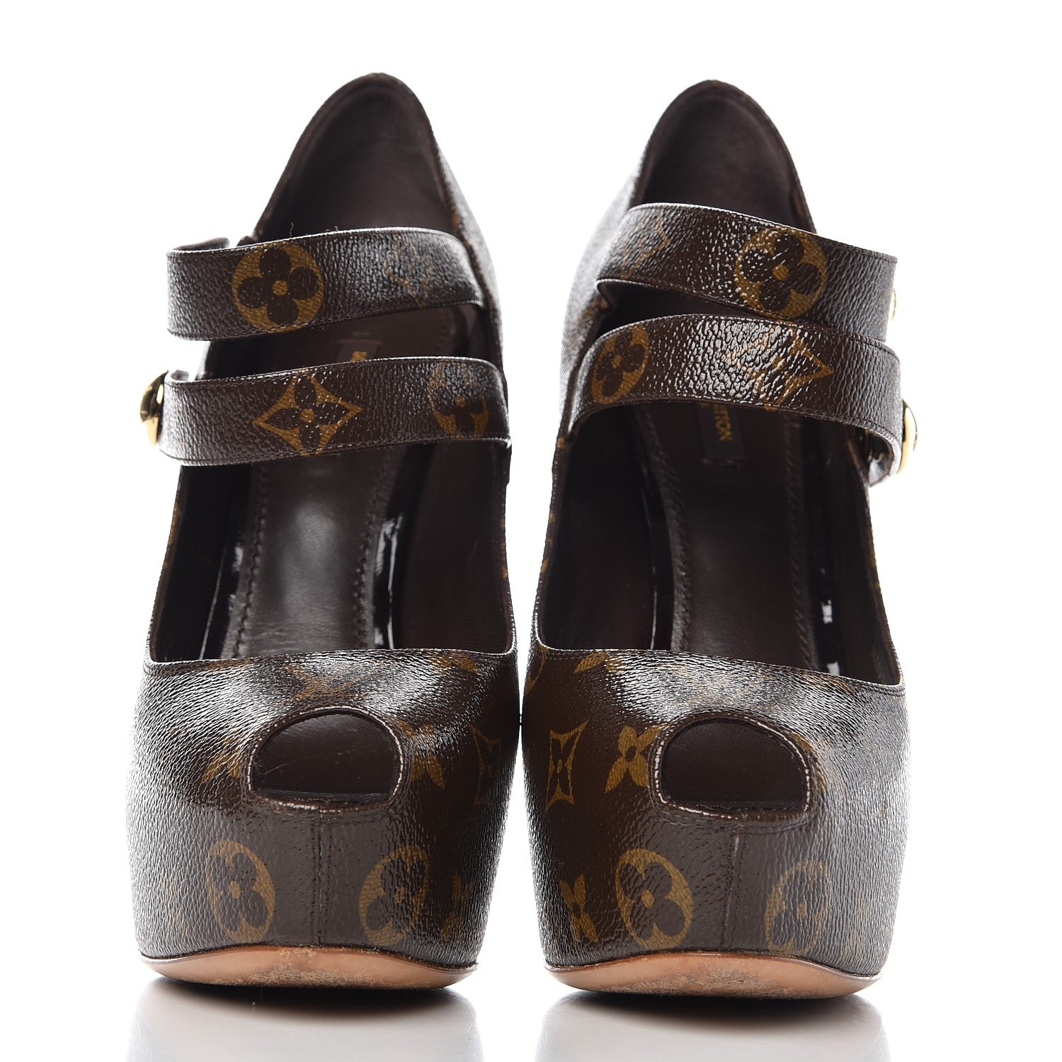 Louis Vuitton Patent Monogram Ritual Fetish Platform Pumps 40 2 of 13