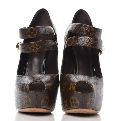 Louis Vuitton Patent Monogram Ritual Fetish Platform Pumps 40 2 of 13