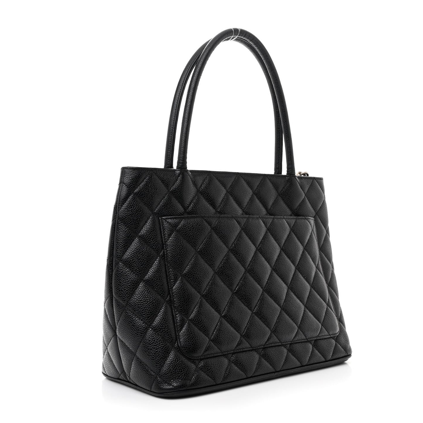 Caviar Quilted Medallion Tote Black