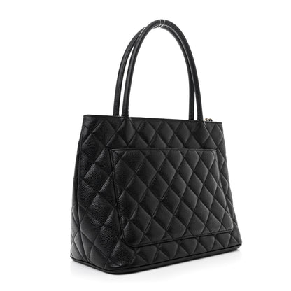 Chanel Caviar Quilted Medallion Tote Black 3 of 12
