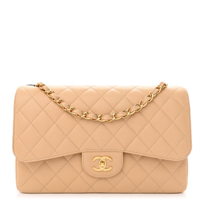 Chanel Caviar Quilted Jumbo Double Flap Beige 1 of 10
