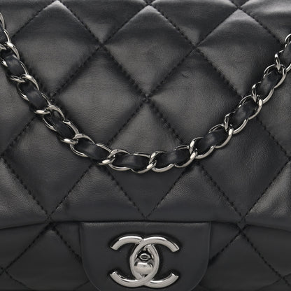 Chanel Lambskin Quilted Jumbo 3 Flap Black 8 of 11