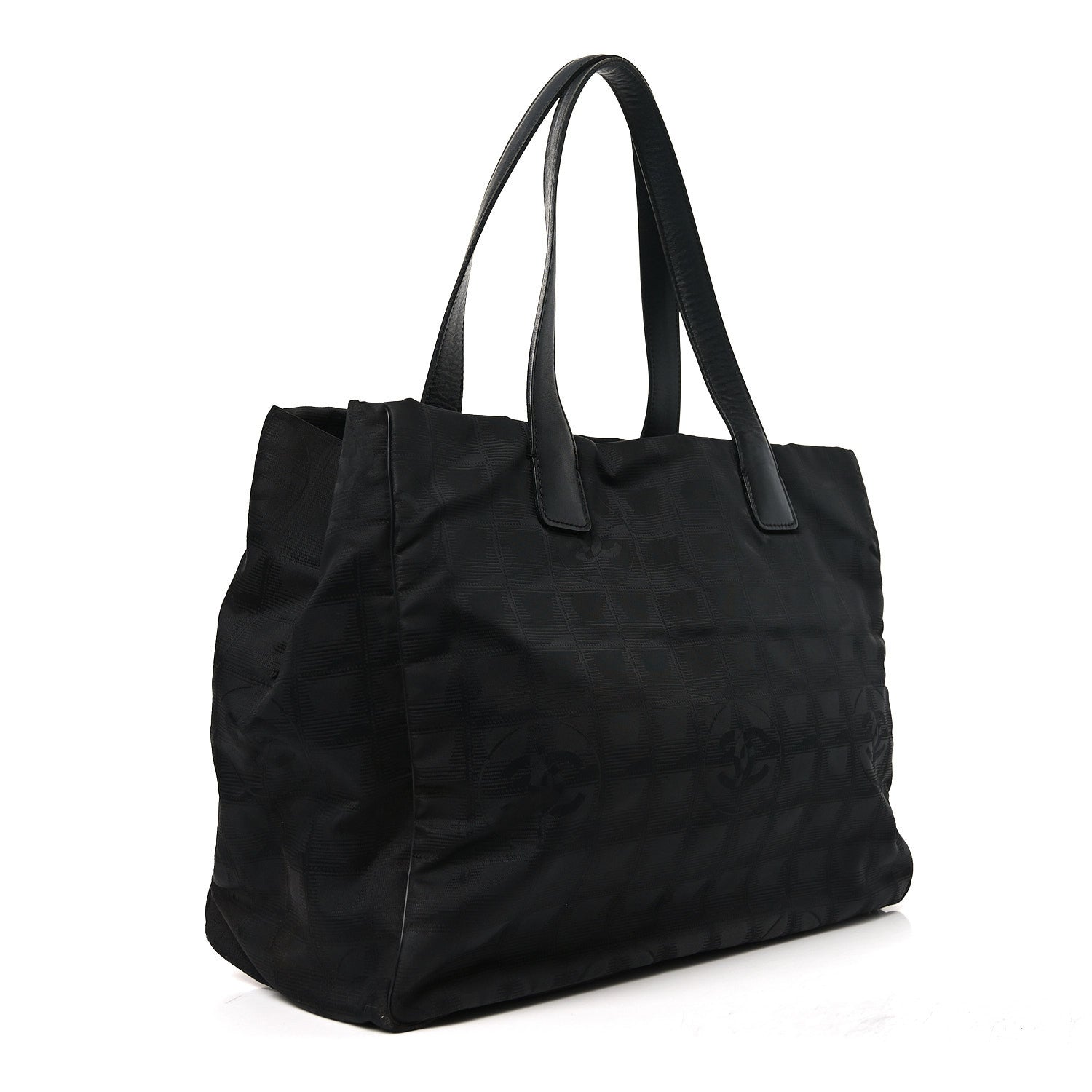 Chanel Nylon Large Travel Tote Black 2 of 9