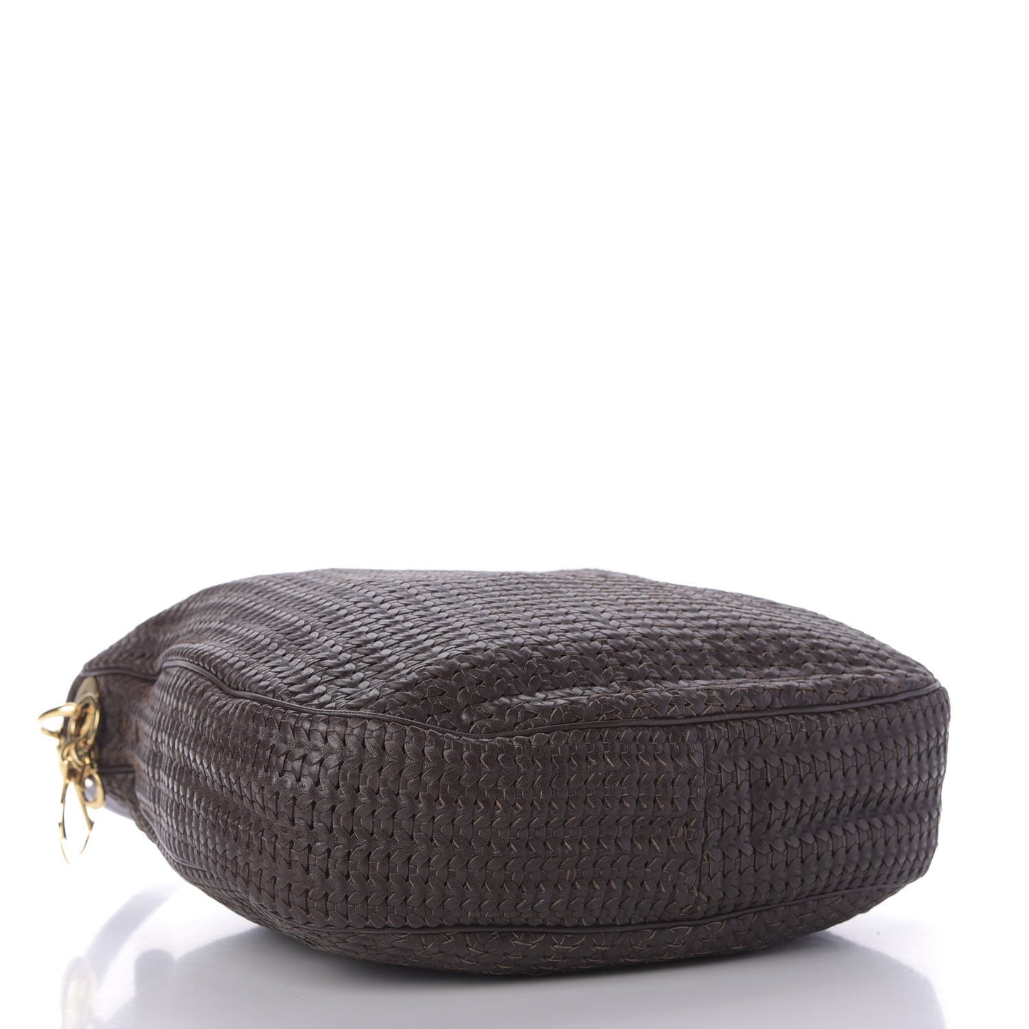 Lambskin Woven Hobo Brown