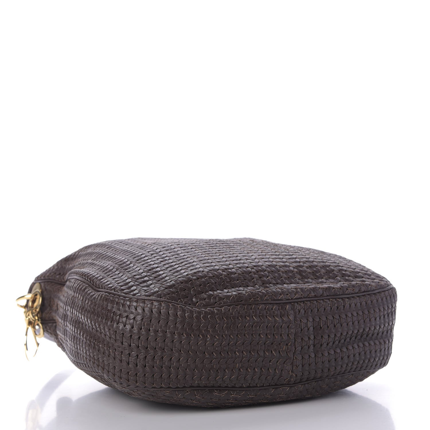 Christian Dior Lambskin Woven Hobo Brown 4 of 9