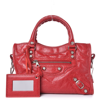Balenciaga Agneau Giant 12 Silver Hardware Mini City Rouge Cardinal 1 of 11
