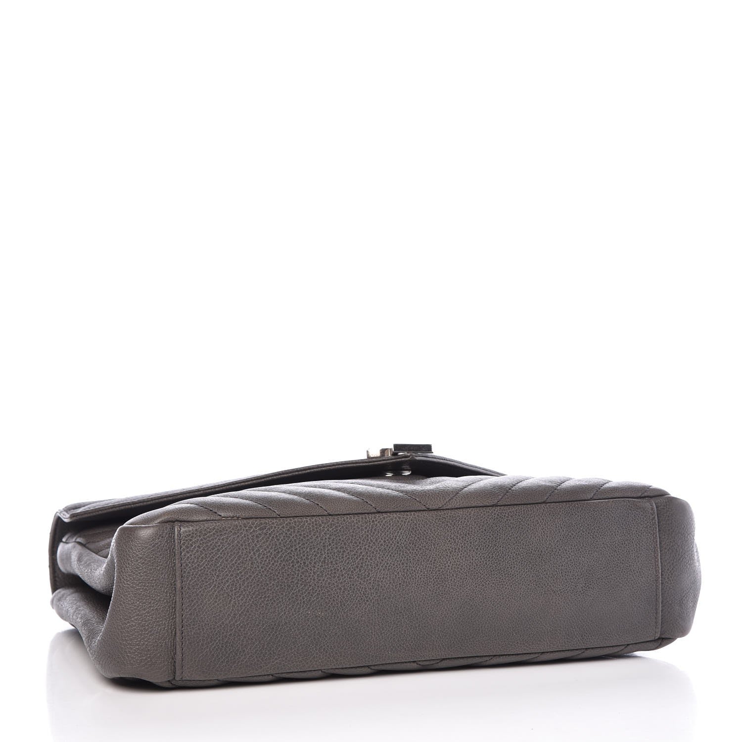 Saint Laurent Sheepskin Matelasse Chevron Monogram Large College Satchel Dark Anthracite 4 of 6