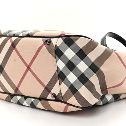 Burberry Nova Check Patent Medium Emmy Tote Black 9 of 10