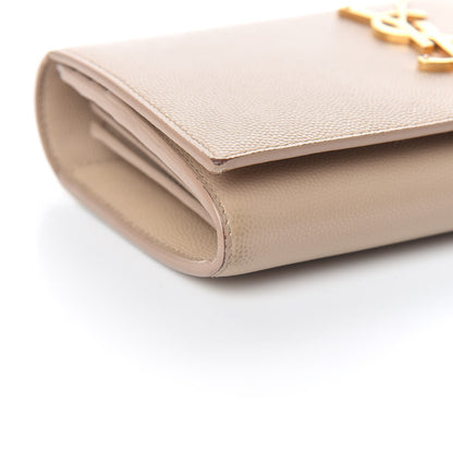 Saint Laurent Grain De Poudre Classic Monogram Cassandre Wallet Nude Powder 13 of 14