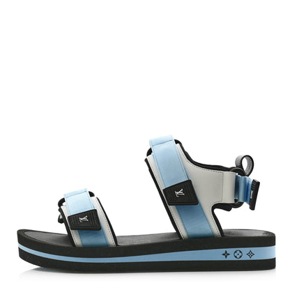 Louis Vuitton Monogram Flat Arcade Sandals 38 Blue 1 of 7