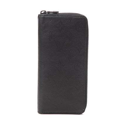 Louis Vuitton Calfskin Monogram Shadow Vertical Zippy Wallet Black 1 of 6