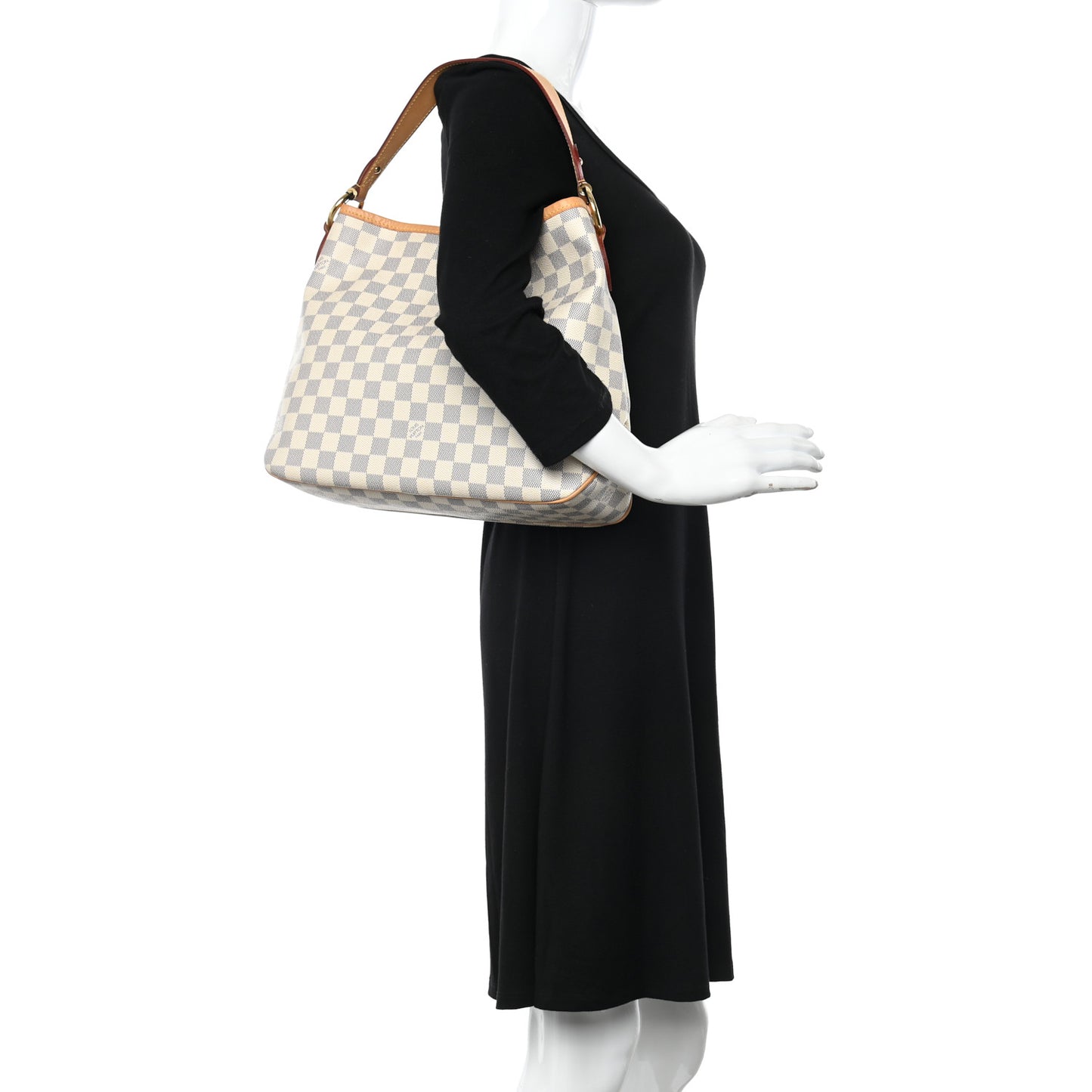 LOUIS VUITTON Damier Azur Delightful PM Pink