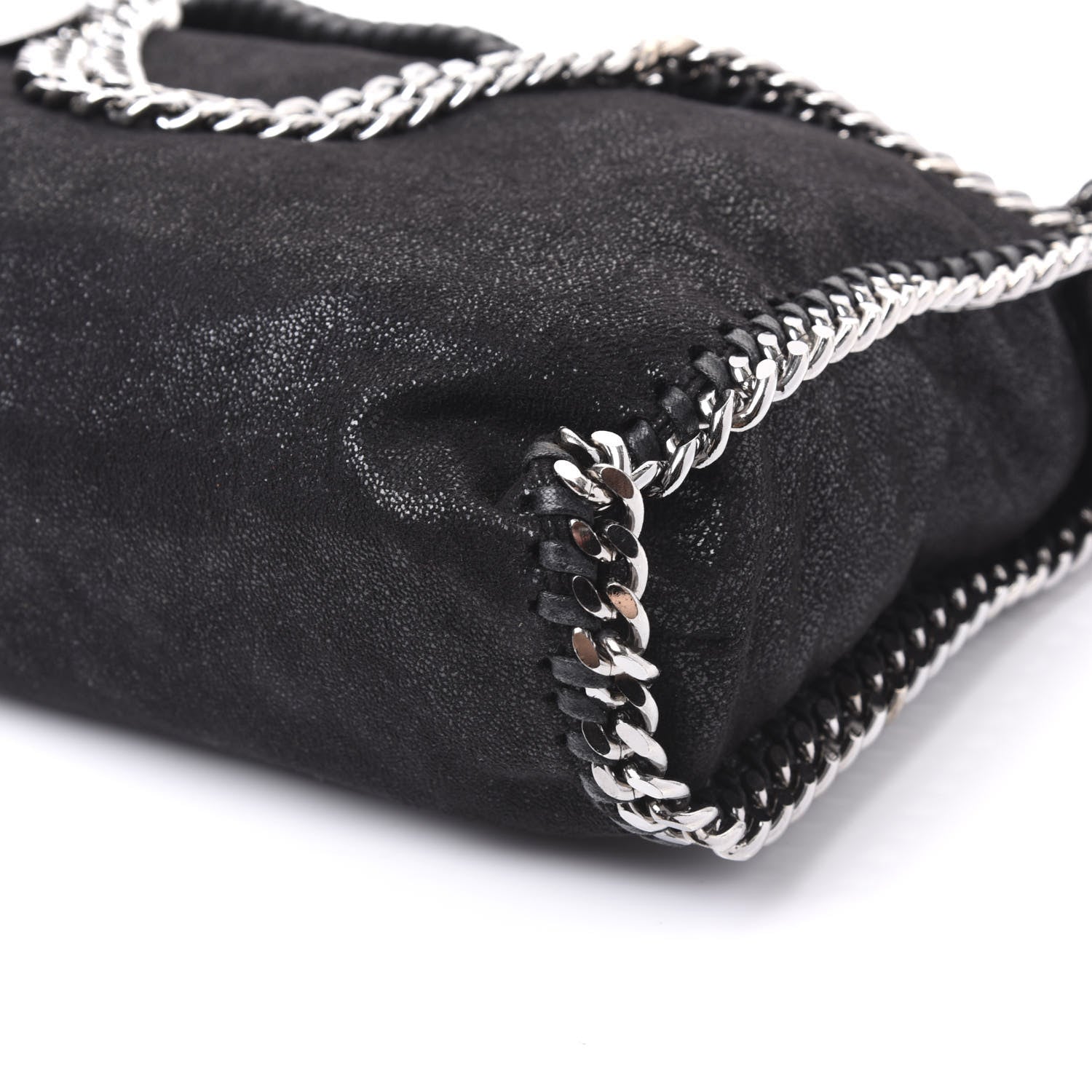 Stella McCartney Shaggy Deer Falabella Fold Over Tote Black 6 of 8