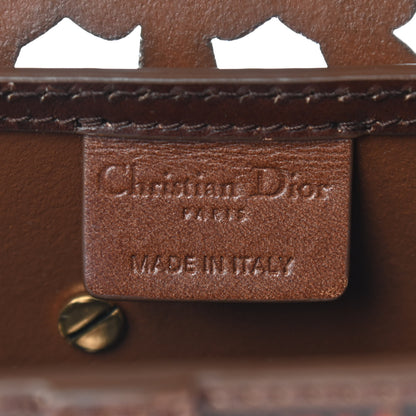 Christian Dior Calfskin Laser Cut Saddle Bag Brown Multicolor 6 of 9