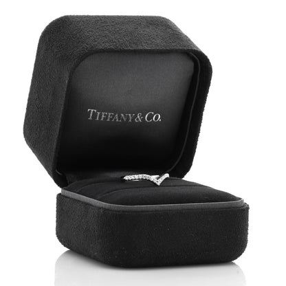 Tiffany Platinum Diamond Soleste V Band Ring 46 3.75 5 of 5