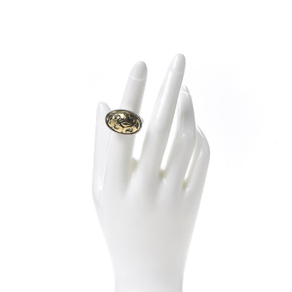 John Hardy Sterling Silver 18K Yellow Gold Fleur de Lis Ring 52 6 2 of 6