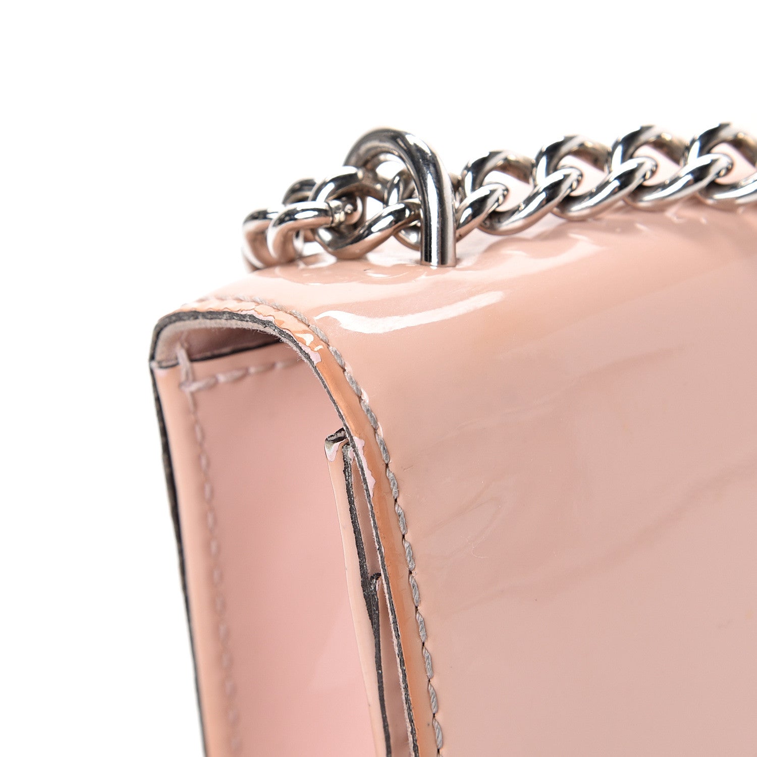 Louis Vuitton Patent Chain Louise MM Rose Ballerine 16 of 18