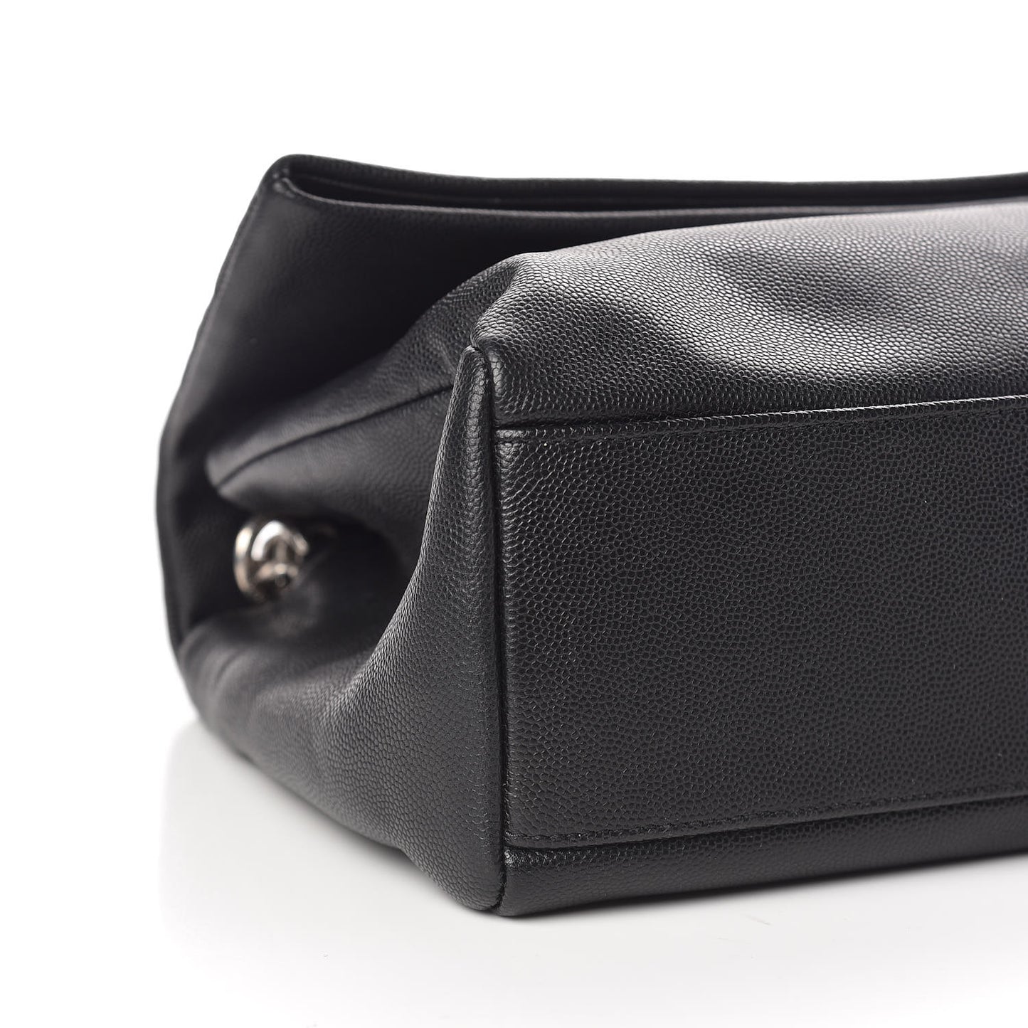 Grain De Poudre Medium West Hollywood Monogram Fold-Over Black