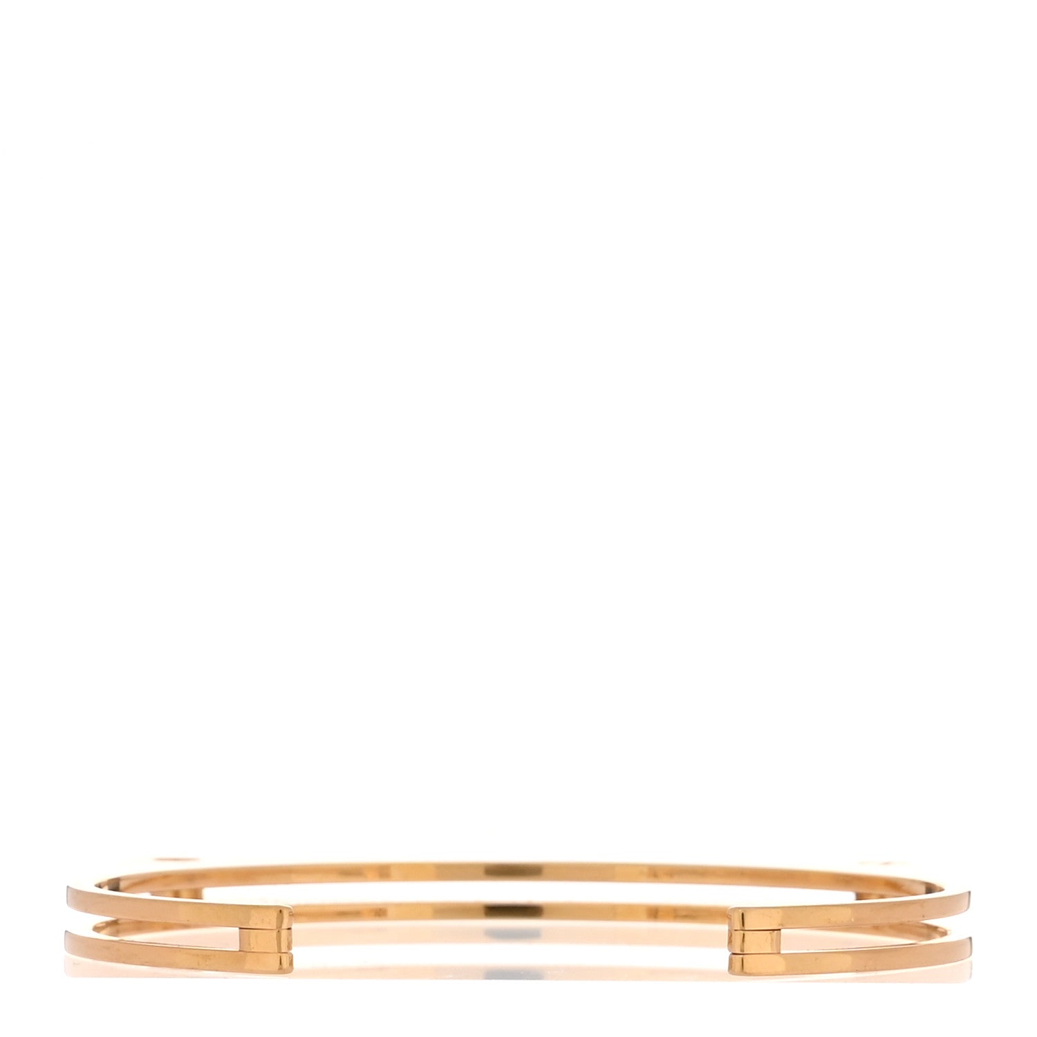 Saint Laurent Metal Geometric Cuff Bracelet Gold 3 of 4