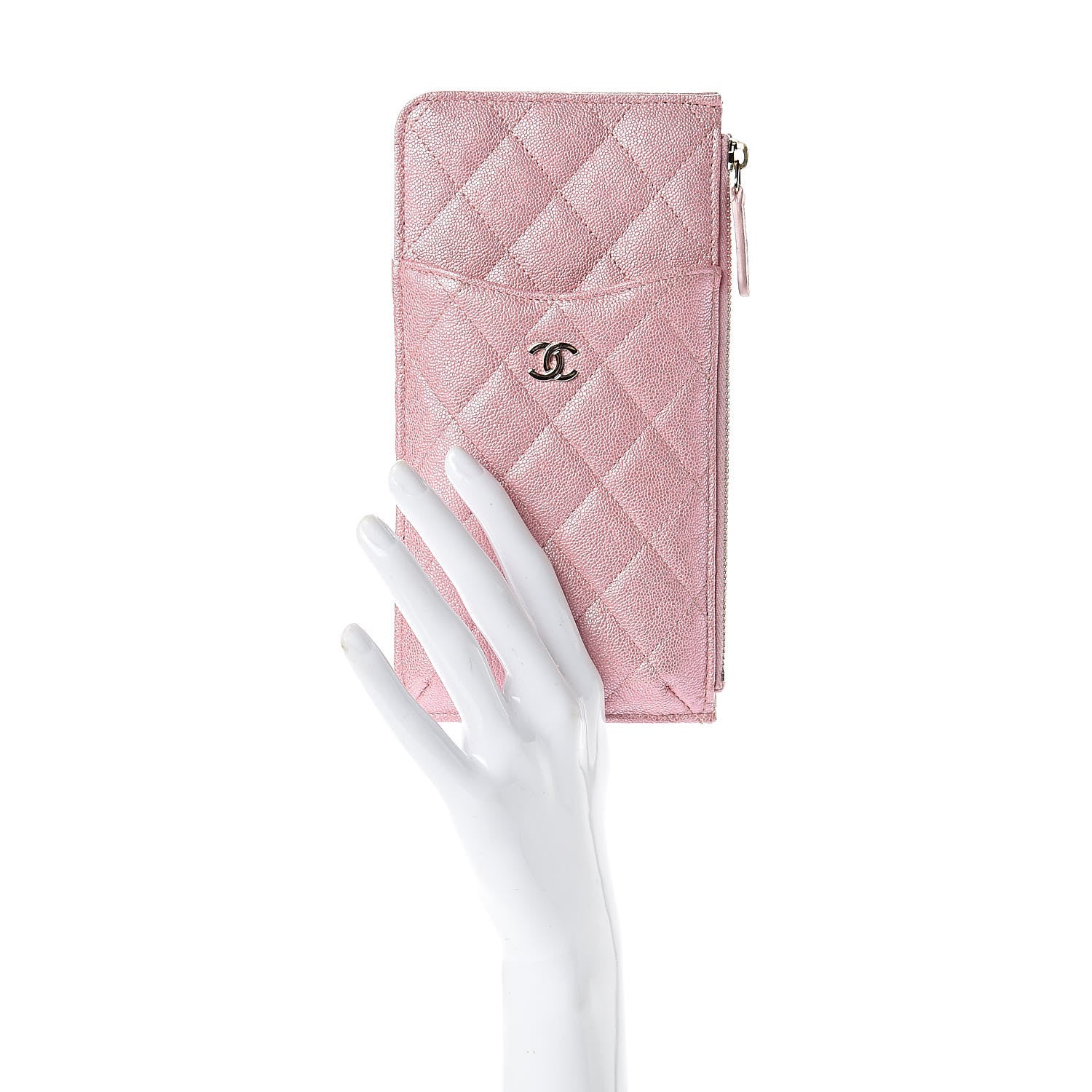 Chanel Iridescent Caviar Quilted Classic iPhone Pouch Rose Pink 2 of 8