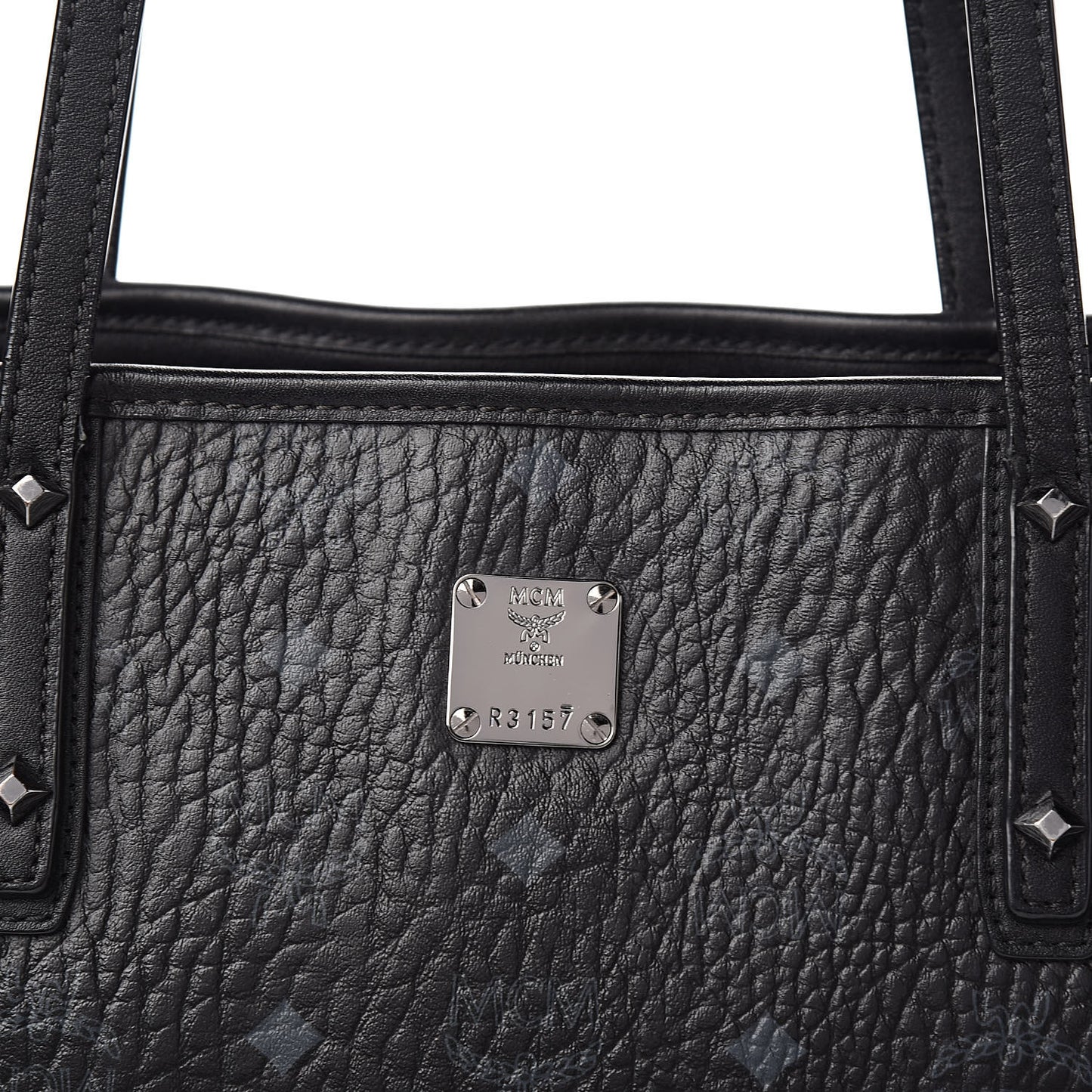 Visetos Medium Anya Zip Top Shopper Tote Black