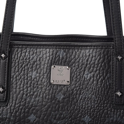 MCM Visetos Medium Anya Zip Top Shopper Tote Black 15 of 15