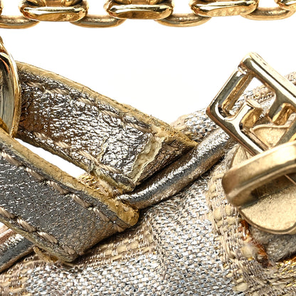 Fendi Metallic Zucca Mini Pochette Oro Argento 10 of 10