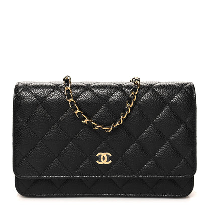 Chanel Caviar Quilted Wallet On Chain WOC Black 1 of 12