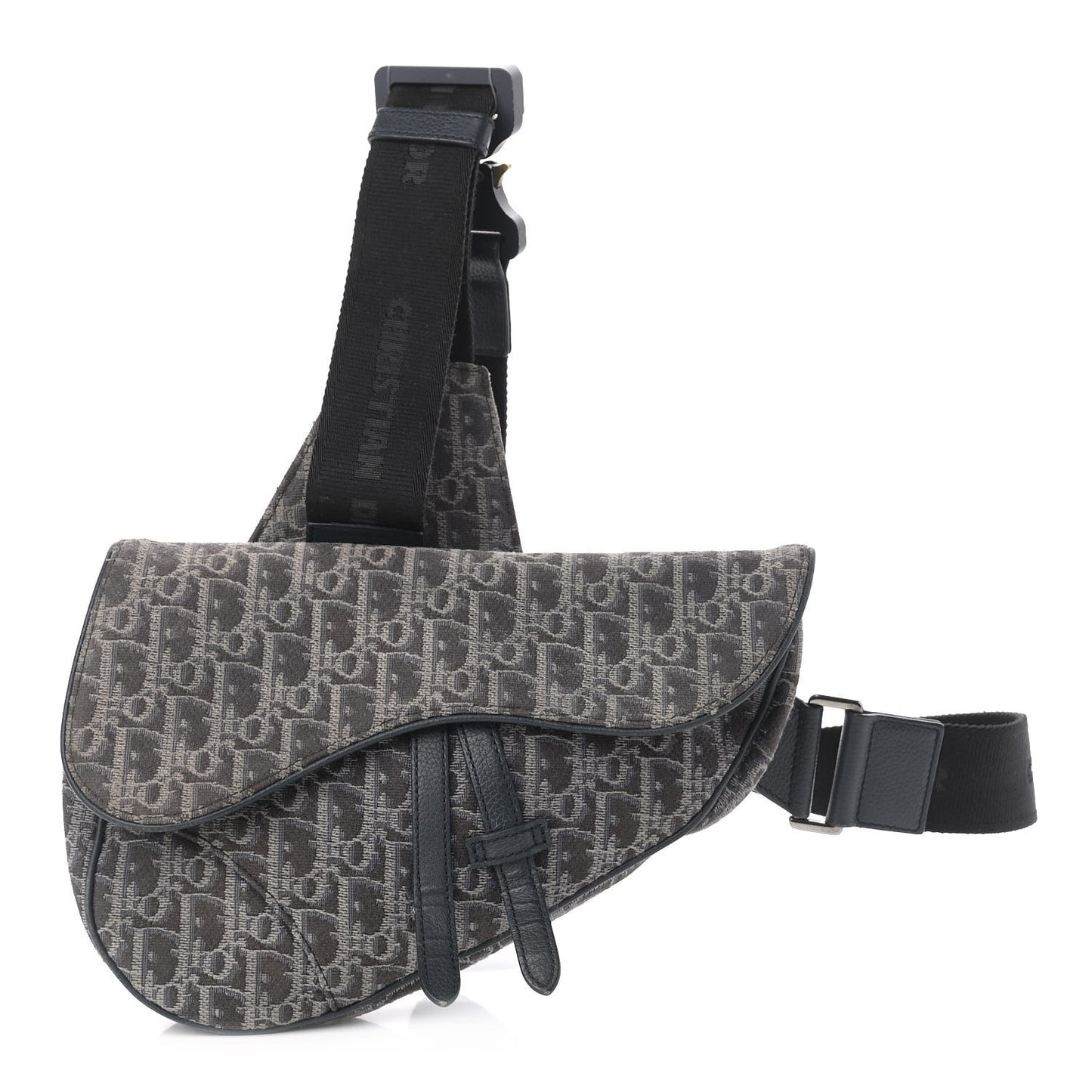 Oblique Mens Saddle Bag Grey