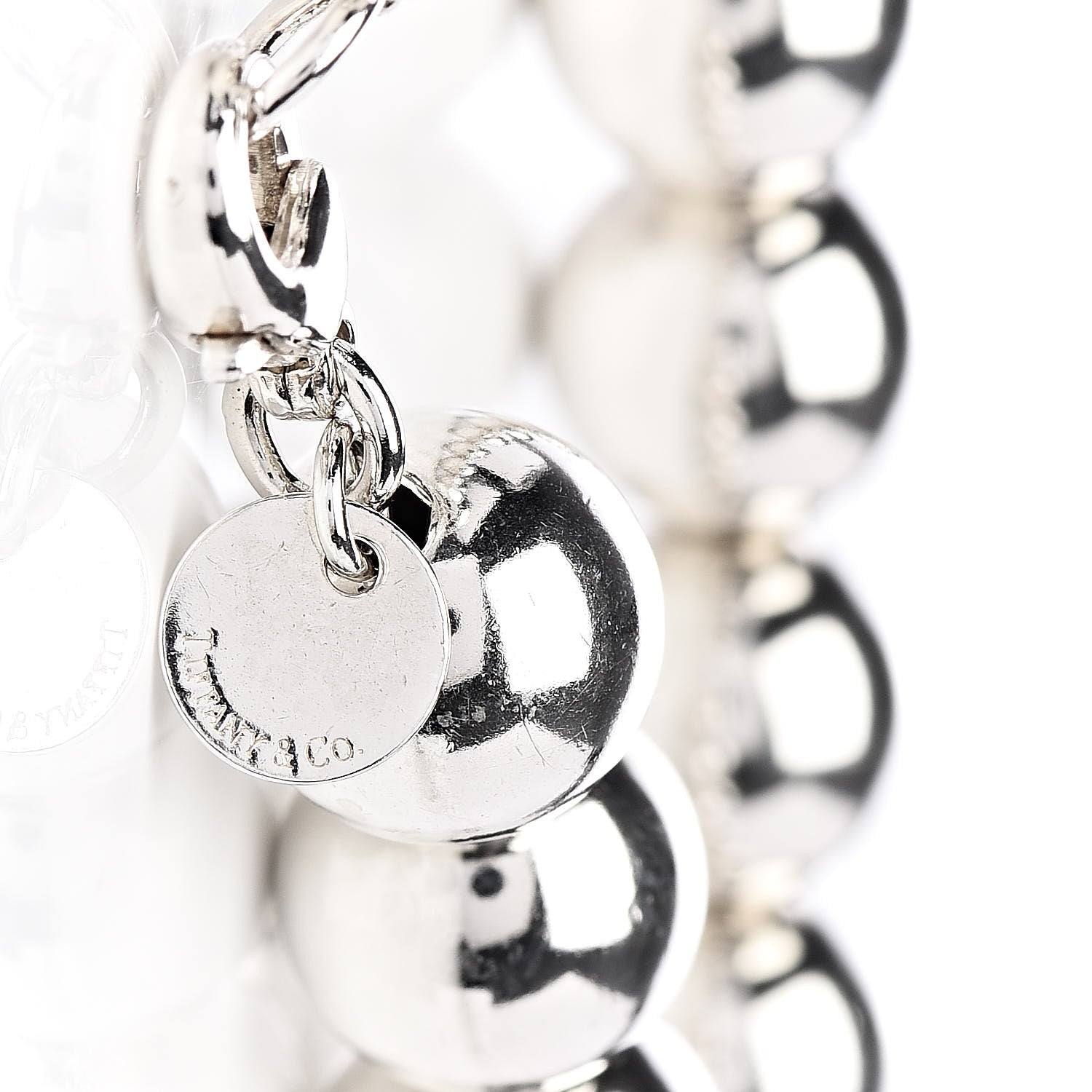 Tiffany Sterling Silver 10mm HardWear Ball Bracelet 5 of 6
