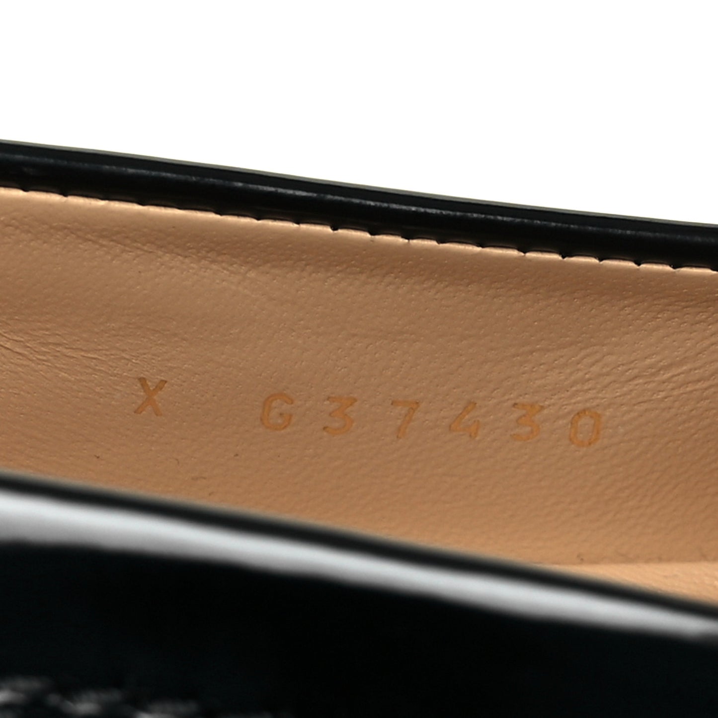 Shiny Calfskin Logo Loafers 37 Black