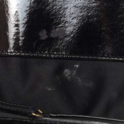 Saint Laurent Patent Crocodile Embossed Tribute Tote Black 10 of 13