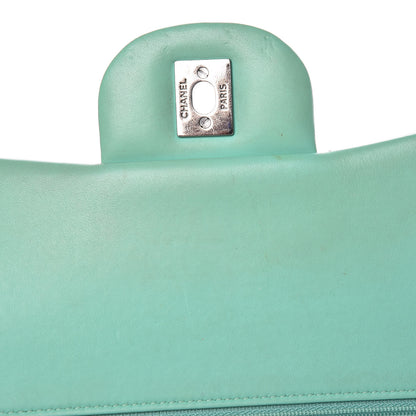 Chanel Patent Quilted Jumbo Double Flap Green 12 of 23