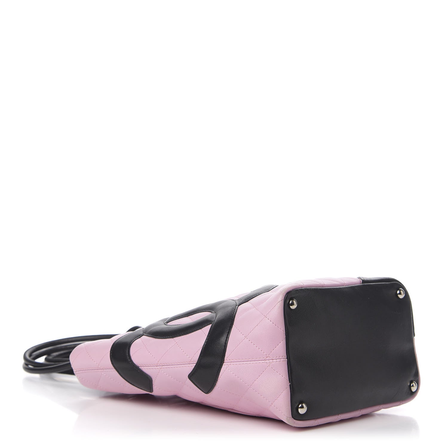 Chanel Calfskin Quilted Medium Cambon Tote Pink Black 4 of 12