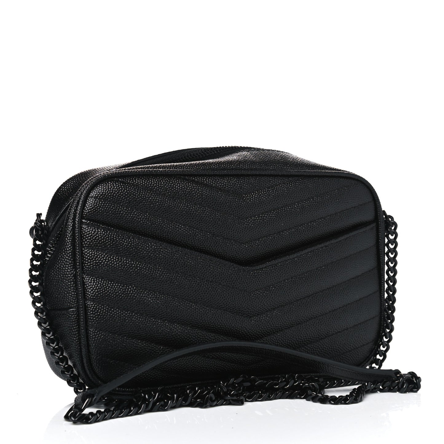 Grain De Poudre Matelasse Monogram Mini Lou Camera Bag Black