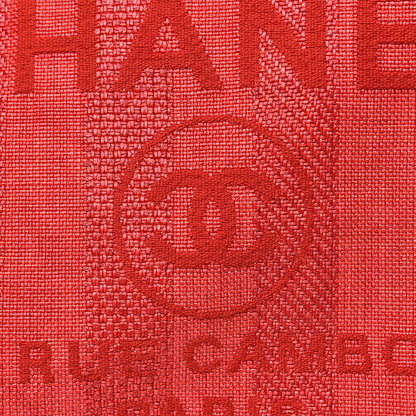 Chanel Mixed Fibers Striped Small Deauville Tote Red 10 of 11