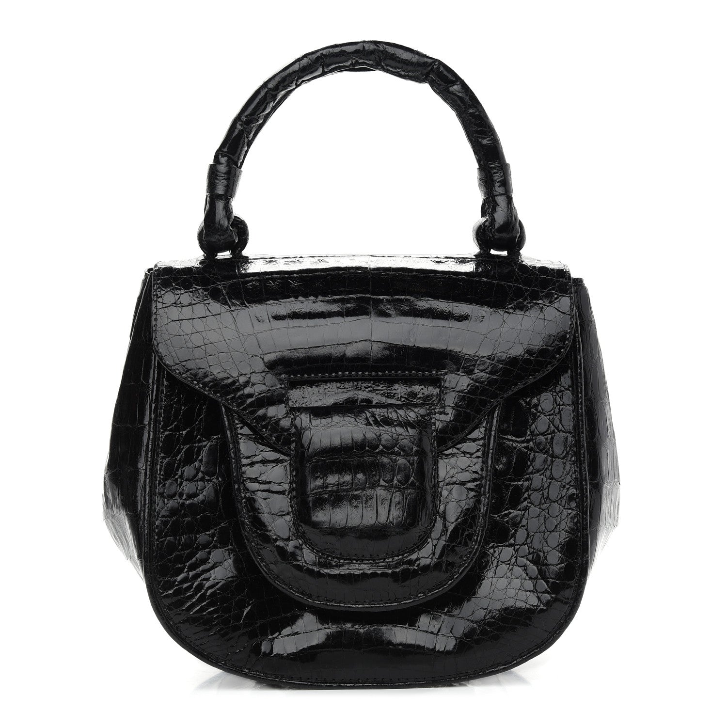 Nancy Gonzalez Crocodile Top Handle Bag Black 1 of 8
