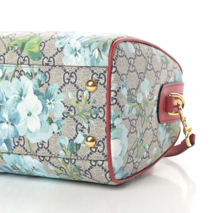 Gucci GG Supreme Monogram Blooms Small Boston Beige Blue Navy Hibiscus Red 10 of 10